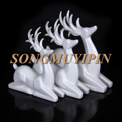 Factory direct sales ceramic deer decoration wedding gifts students gifts home decoration bedroom decoration