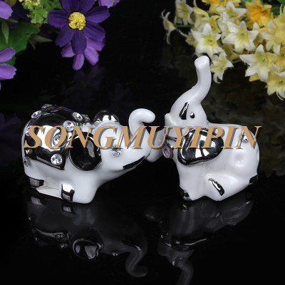European-style furniture furnishing pieces of new creative personality pottery lovers elephant 