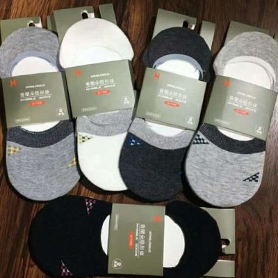 Monogrammed stripes for men's floor socks silicone non-slip invisible socks for men's invisible socks