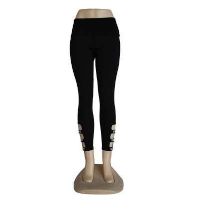 Autumn New Tight Sports Pants Quick-Drying High Elastic Cropped Yoga Dance Fitness Trousers