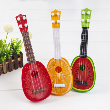 Summer super cute kids guitar environmental protection material can play musical instrument glue string ukulele toys