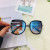 Korean version of large frame thin sunglasses female new fashion sunglasses star with one