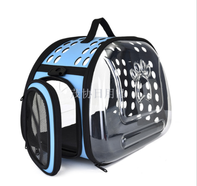 Fall 2018 is a new fully transparent pet cat bag dog backpack folding