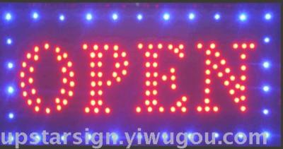 English LED billboard open, welcome