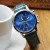 Korean version of men's watch fashion real belt mechanical quartz watch students Korean simple quartz watch