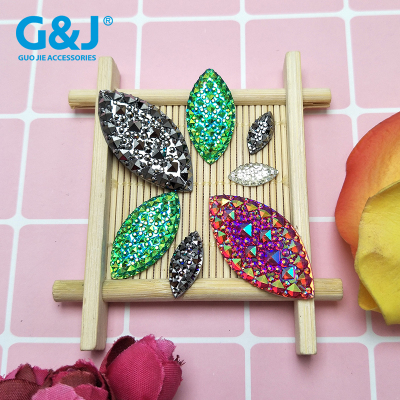 New color resin pineapple HFV mobile phone nail DIY flat bottom paste diamond jewelry accessories can be perforated