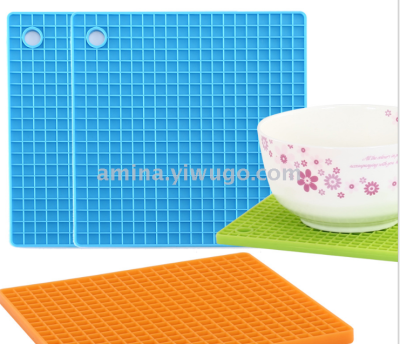 Thickening plus square silicone meal mat food grade non-slip mat pan mat table pan pan heat insulation mat