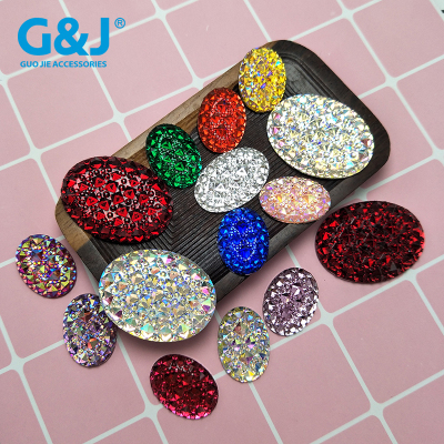 Natural resin flat bottom round pineapple face star grass plum face viscose sequins button arts and crafts decorative