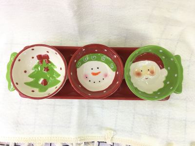 Christmas Daily Plates, Plates, Ceramic Products, Handmade