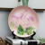 Modern creative pink flamingo ceramic plate hanging plate decoration decoration pieces Nordic wind