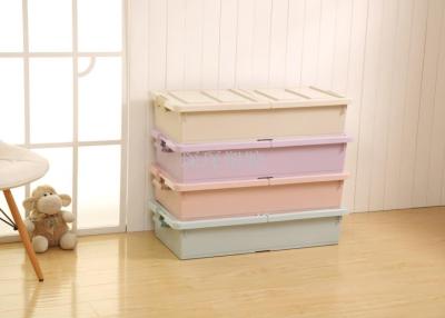 Macaron Color Bed Base Cabinet Storage Box Storage Box Double Door Plastic Storage Box 469-