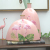 Country pink flamingos hand-painted bat jar ceramic vase home accessories furnishings ceramic flower arrangement