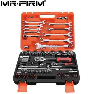 Manufacturer's direct selling socket wrench 82 sets of tools for vehicle toolbox maintenance tools