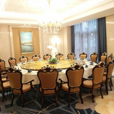 Suzhou hotel box dining table chair restaurant simple folding electric table large electric round table