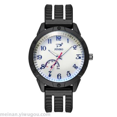 2019 manufacturers direct round cut glass digital silicone men's watches