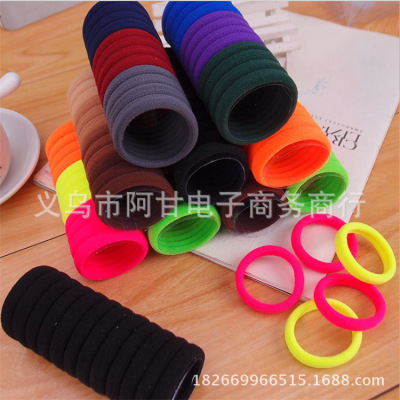 Han edition jointless hair ring hair rope South Korea's high elastic color elastic tire hair accessories