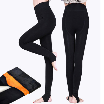 750g autumn and winter new leggings for waist and knee protection black thickened nylon integrated pants wholesale