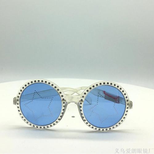factory direct sales ball round vacation diamond glasses