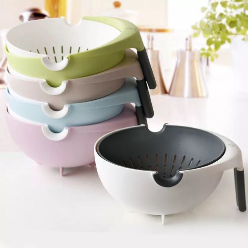 double-layer vegetable washing basin drain basket vegetable washing basket fruit washing artifact living room creative kitchen modern household fruit plate