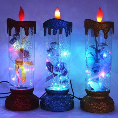 foreign trade exclusive for high simulation led dried flower candle light dried flower flash candle wedding candle