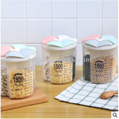 Transparent plastic compartments sealed jar food jar dried fruit seed box grain storage jar