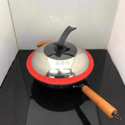 Stainless steel, stir - fry wang uncoated iron pan