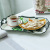 Modern and simple pastel leaf anchovies ceramic tray retro decoration received