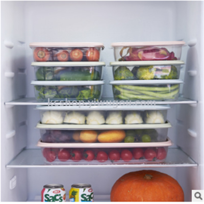 Plastic crisper box kitchen fruit food box refrigerator with lid transparent food storage box 3