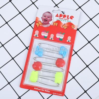 Fruit plastic head 6 pin baby cartoon cute safety pin clothing accessories accessories saliva towel pin