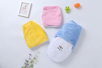 Mixed batch baby embroidery swaddling cloth baby fale towel blanket spring and autumn swaddling cloth 3 colors are optional