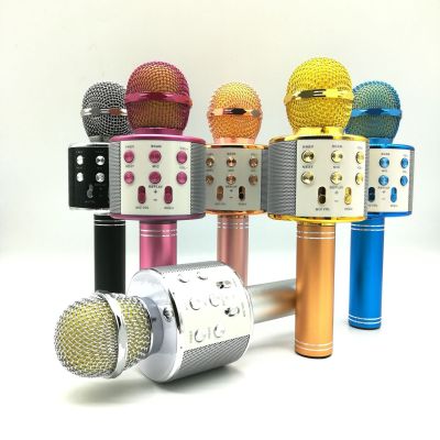Hot style mobile karaoke microphone ws858 wireless bluetooth karaoke KTV live microphone