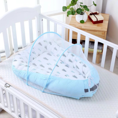 2019 new all-cotton American baby bionic bed portable removable and washable neonatal bed in bed