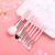 Factory Direct Sales 7 Makeup Brushes Pink Box Multifunctional Beauty Tool Bags Iron Box Customizable Logo Colorful