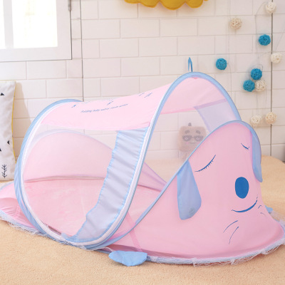 Infant puppy bed net fold bed net animal bed net manufacturer direct sale cartoon baby fold bed net