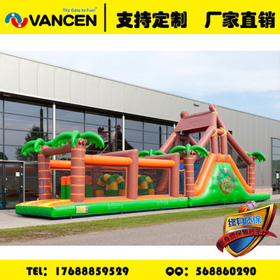 Manufacturers custom PVC sports land inflatable through the outdoor inflatable obstacle race through the children's 