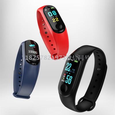 M3plus smart bracelet watch color screen gifts customized bluetooth heart rate health factory direct sales