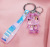 Cartoon crystal pig key accessories resin process key accessories quality male bag key chain hanging ornaments