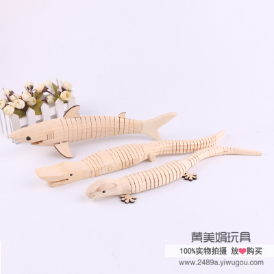 Tourist scenic spot craft wooden belt box dinosaur wooden model toy simulation wooden animal furnishings