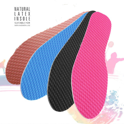 Latex diamond honeycomb massage insole spring and summer comfortable latex insole men and women breathable sports insole
