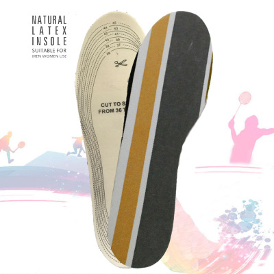Striped Canvas Insole Men's and Women's Cutting Latex Insole Spring and Summer Comfortable Sweat-Absorbent Insole