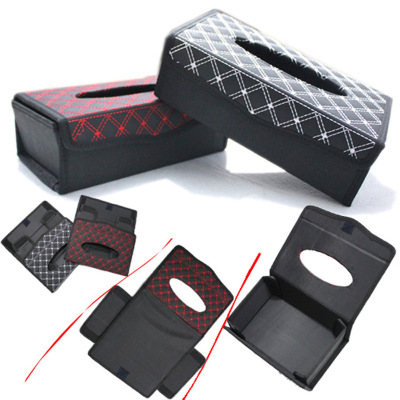 Automobile red wine square paper towel box Automobile towel box
