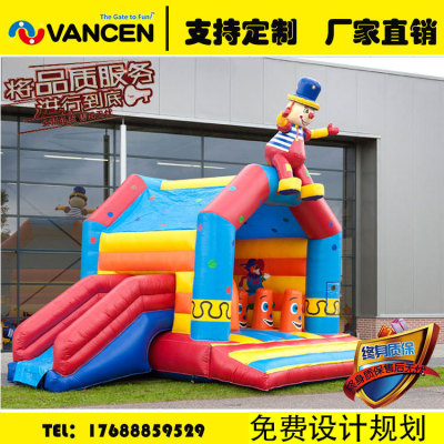 Customized children's inflatable castle bouncing table monkey outdoor inflatable slide combination amusement toys