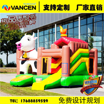 Factory direct millions of ocean ball pool children indoor inflatable castle slide trampoline PVC amusement equipment 