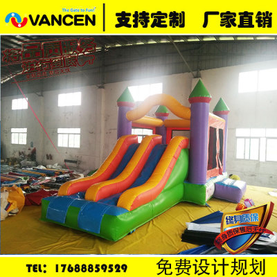 Export environmental protection home inflatable slide inflatable castle outdoor large trampoline water 