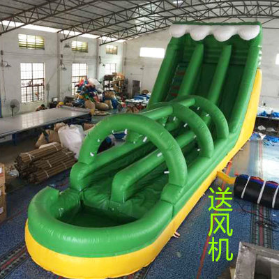 Manufacturers direct sale of large outdoor land inflatable water slide inflatable castle slide trampoline spot sale