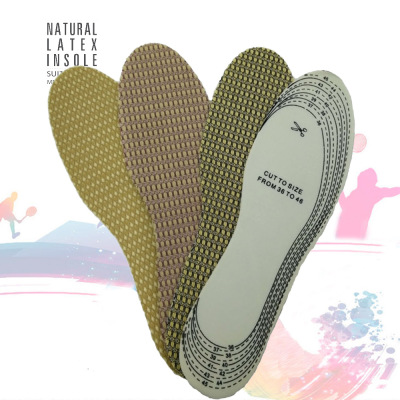 3mm white latex comfortable breathable massage silk insole comfortable men and women sports insole