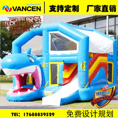 Manufacturers of outdoor large inflatable castle trampoline slide children's paradise naughty fort custom entertainment 