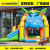 Hot PVC inflatable castle square inflatable trampoline big slide indoor origin goods source children's paradise 