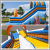 PVC indoor inflatable slide square children's trampoline entertainment castle naughty castle inflatable slide