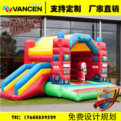 Millions of ocean ball pool PVC large inflatable combination slide naughty fort trampoline playground equipment for 